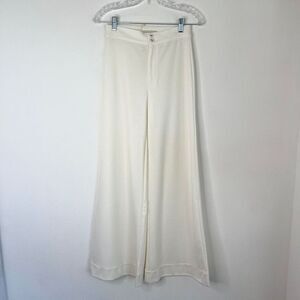 Suzie Kondi High Waist Boot Cut Pants Ivory Size Medium NWT